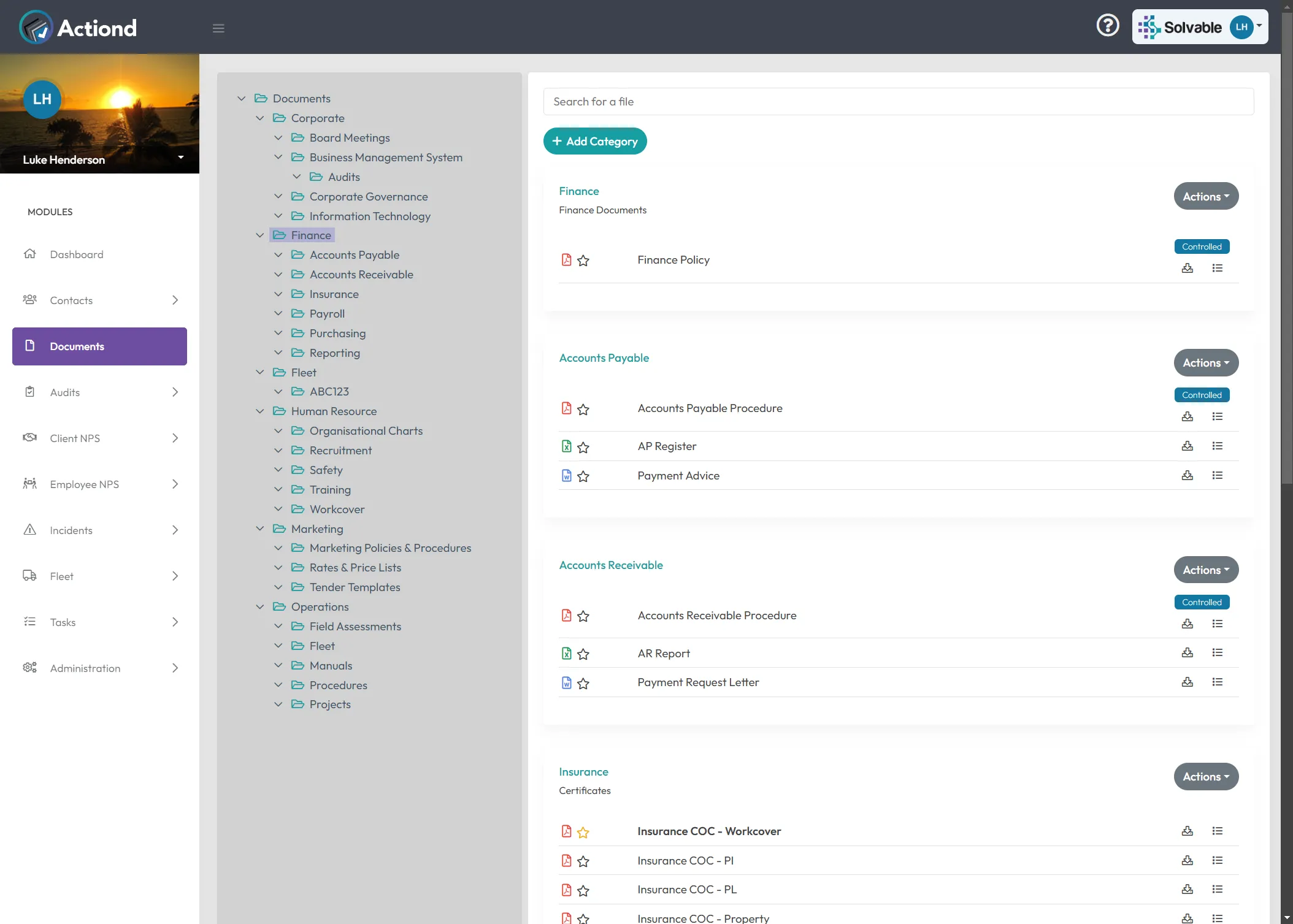 Actiond Safety Compliance Incident Management