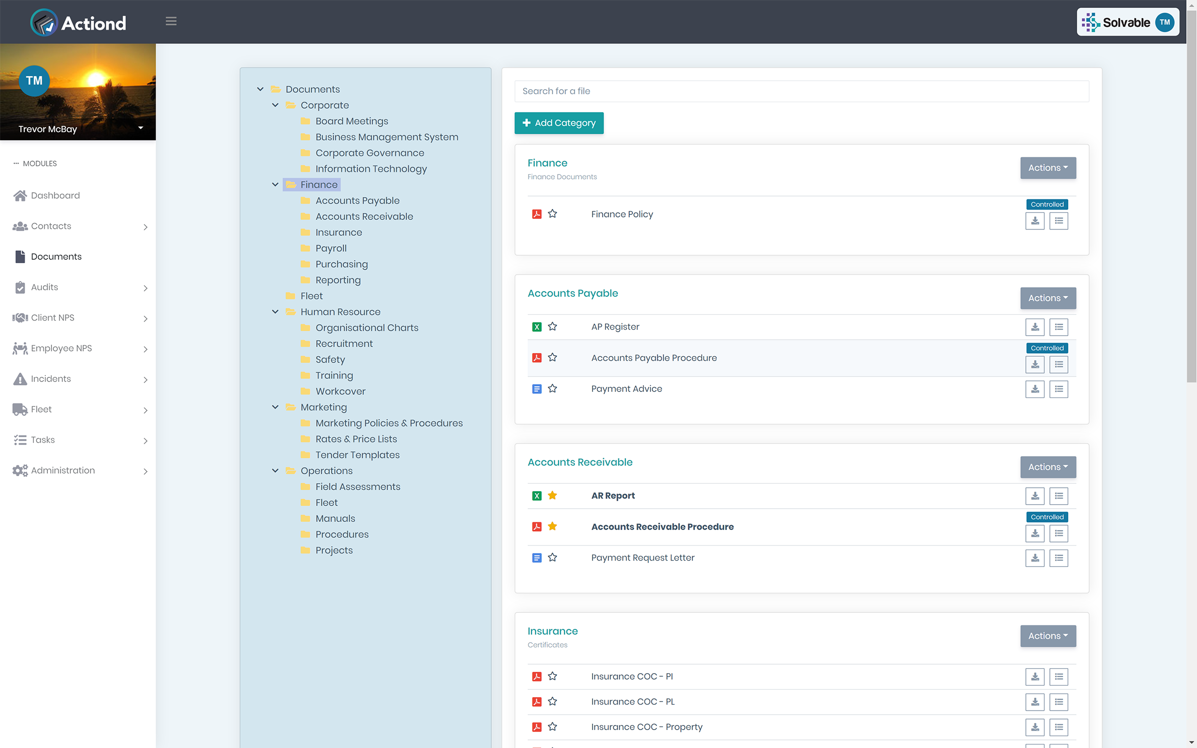 Document Categories